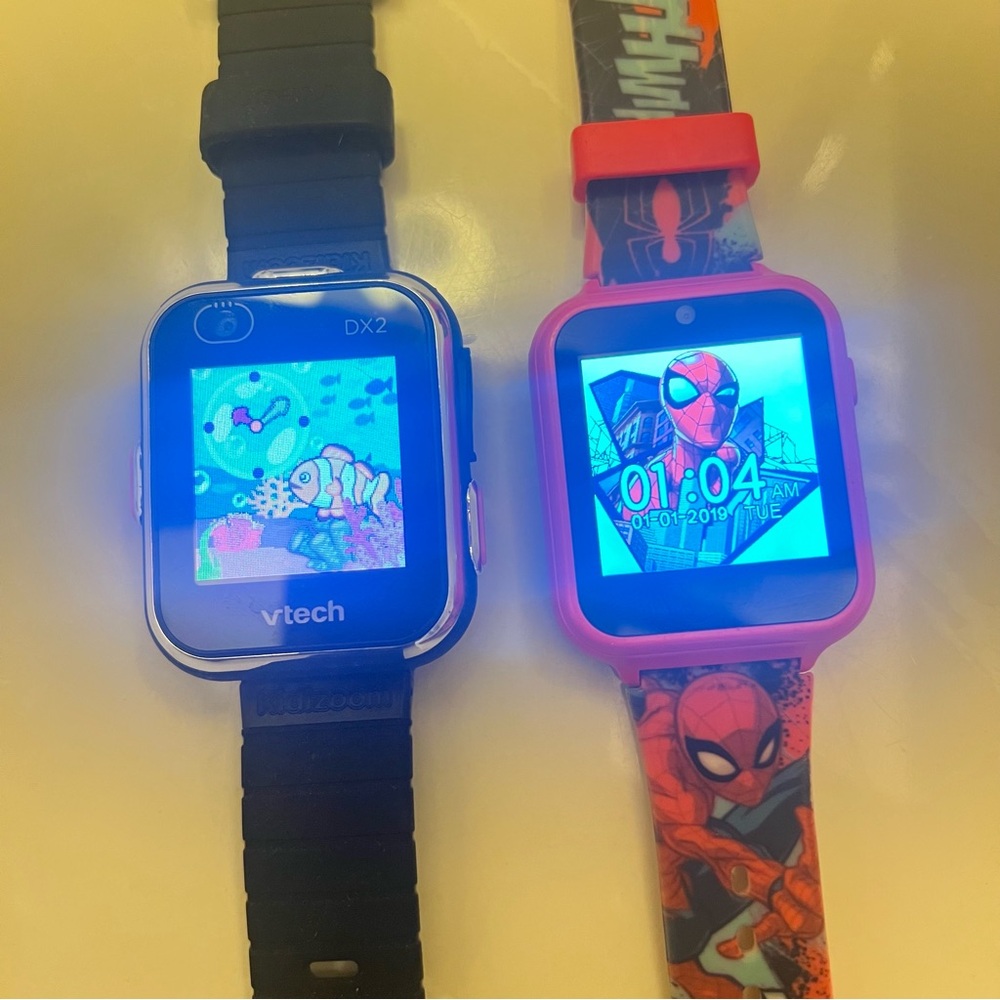 Vtech KidiZoom DX2 and Marvel Spiderman Kids watch